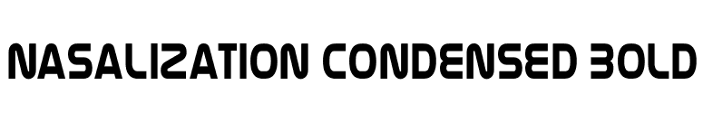 Nasalization Condensed Bold font preview