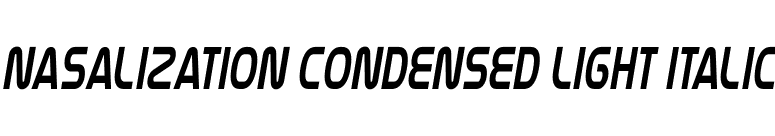 Nasalization Condensed Light Italic font preview