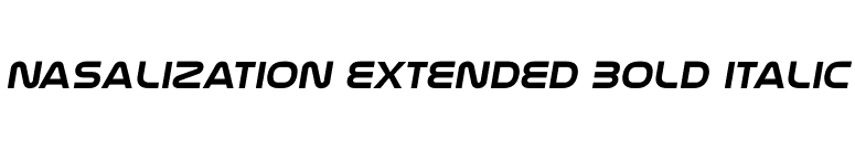 Nasalization Extended Bold Italic font preview