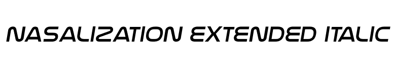 Nasalization Extended Italic font preview