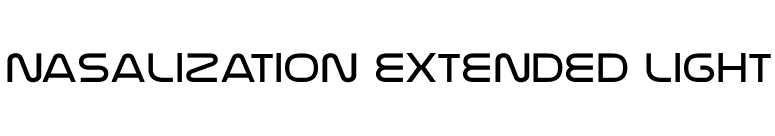 Nasalization Extended Light font preview