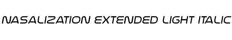 Nasalization Extended Light Italic font preview