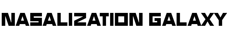 Nasalization Galaxy font preview