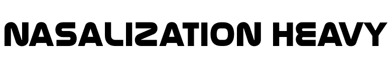 Nasalization Heavy font preview