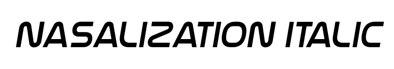 Nasalization Italic font preview