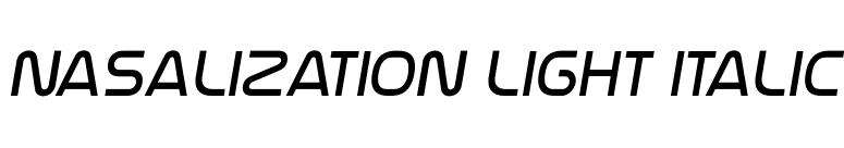 Nasalization Light Italic font preview