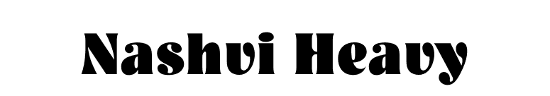 Nashvi Heavy font preview