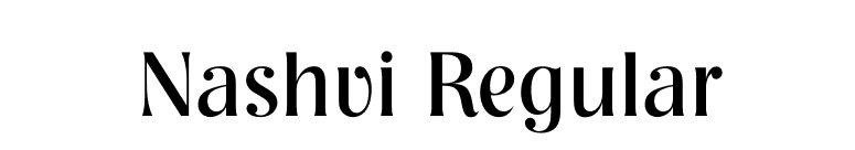 Nashvi Regular font preview