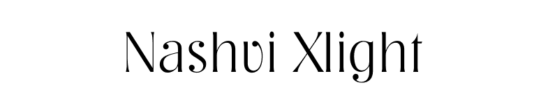 Nashvi Xlight font preview