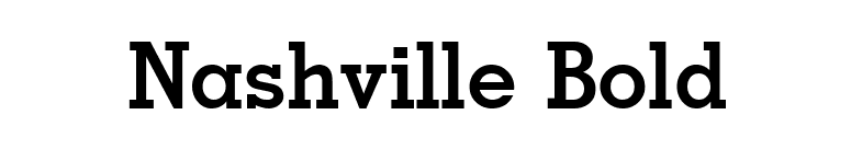 Nashville Bold font preview