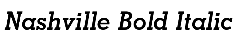 Nashville Bold Italic font preview