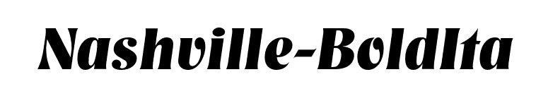 Nashville-BoldIta font preview