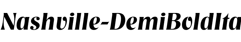 Nashville-DemiBoldIta font preview