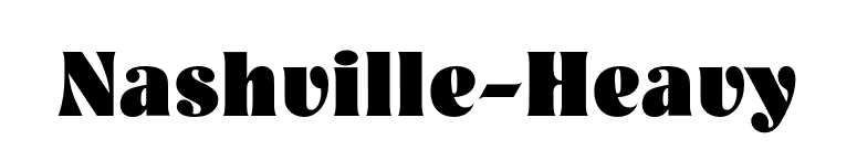 Nashville-Heavy font preview