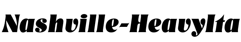 Nashville-HeavyIta font preview