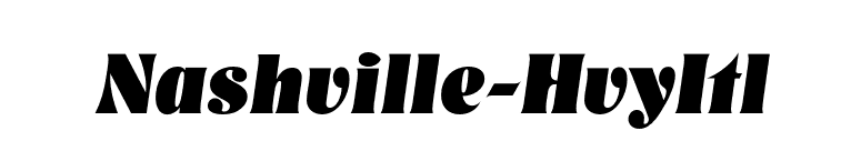 Nashville-HvyItl font preview