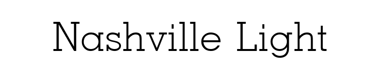 Nashville Light font preview