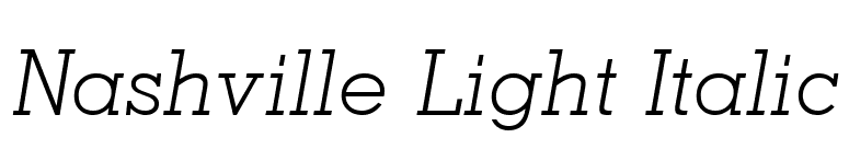 Nashville Light Italic font preview