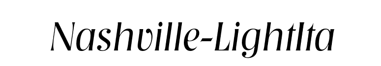 Nashville-LightIta font preview
