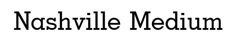 Nashville Medium font preview