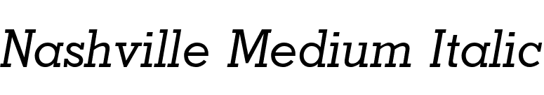 Nashville Medium Italic font preview