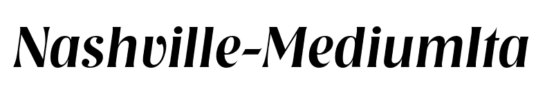 Nashville-MediumIta font preview