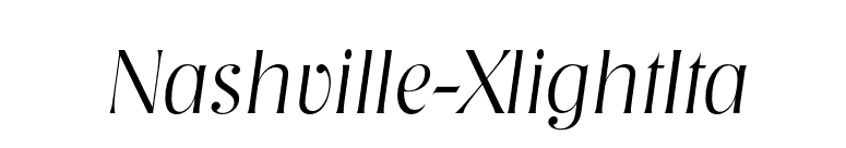 Nashville-XlightIta font preview