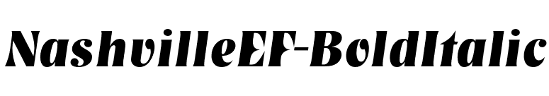 NashvilleEF-BoldItalic font preview