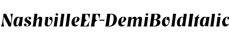 NashvilleEF-DemiBoldItalic font preview