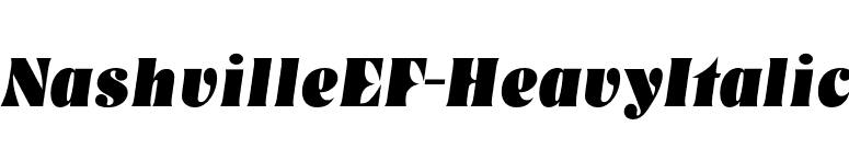 NashvilleEF-HeavyItalic font preview