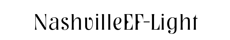 NashvilleEF-Light font preview