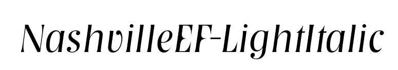 NashvilleEF-LightItalic font preview