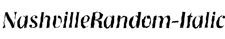 NashvilleRandom-Italic font preview