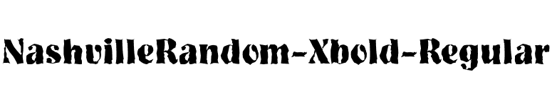 NashvilleRandom-Xbold-Regular font preview