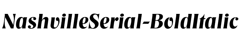 NashvilleSerial-BoldItalic font preview