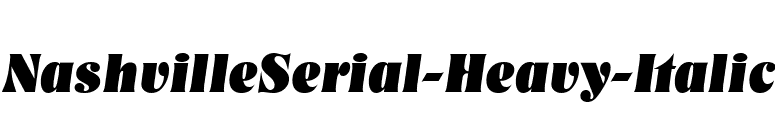 NashvilleSerial-Heavy-Italic font preview