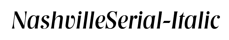 NashvilleSerial-Italic font preview