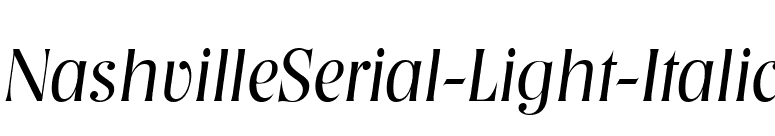 NashvilleSerial-Light-Italic font preview