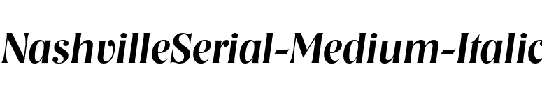 NashvilleSerial-Medium-Italic font preview