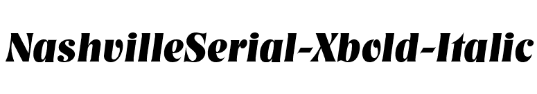 NashvilleSerial-Xbold-Italic font preview
