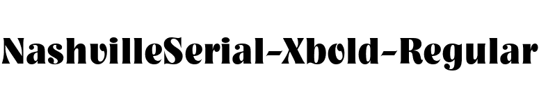 NashvilleSerial-Xbold-Regular font preview