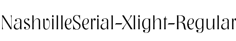 NashvilleSerial-Xlight-Regular font preview