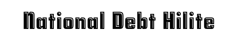 National Debt Hilite font preview