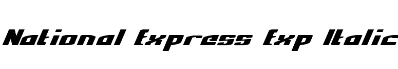 National Express Exp Italic font preview