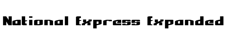 National Express Expanded font preview