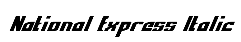 National Express Italic font preview