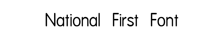 National First Font font preview