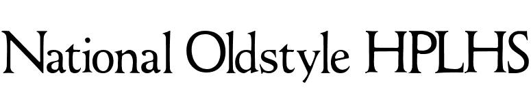 National Oldstyle HPLHS font preview