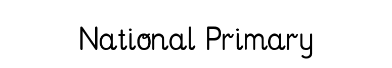 National Primary font preview