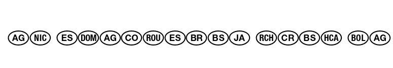 NationalCodes America font preview